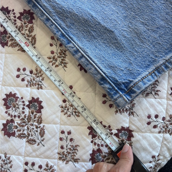 Levi's Ribcage Straight Full Length Jeans Light Wash - Picture 6 of 6